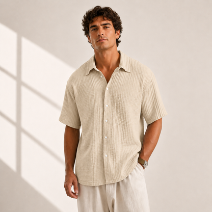 Weston Textured Button-Up
