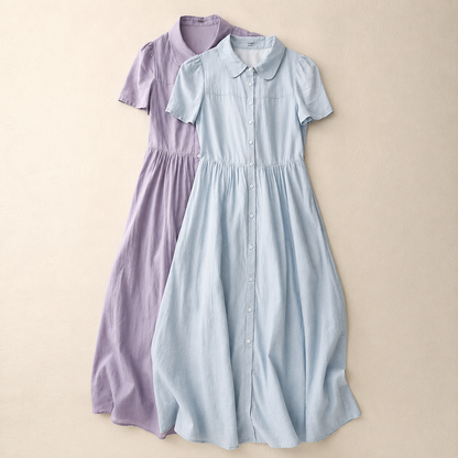 Aveline Linen Midi Dress