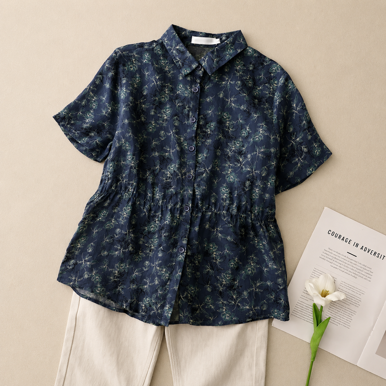 Avelisse Cotton Linen Blouse