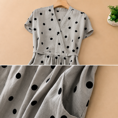 Aveline Polka Dot Midi Dress