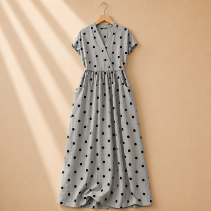Aveline Polka Dot Midi Dress