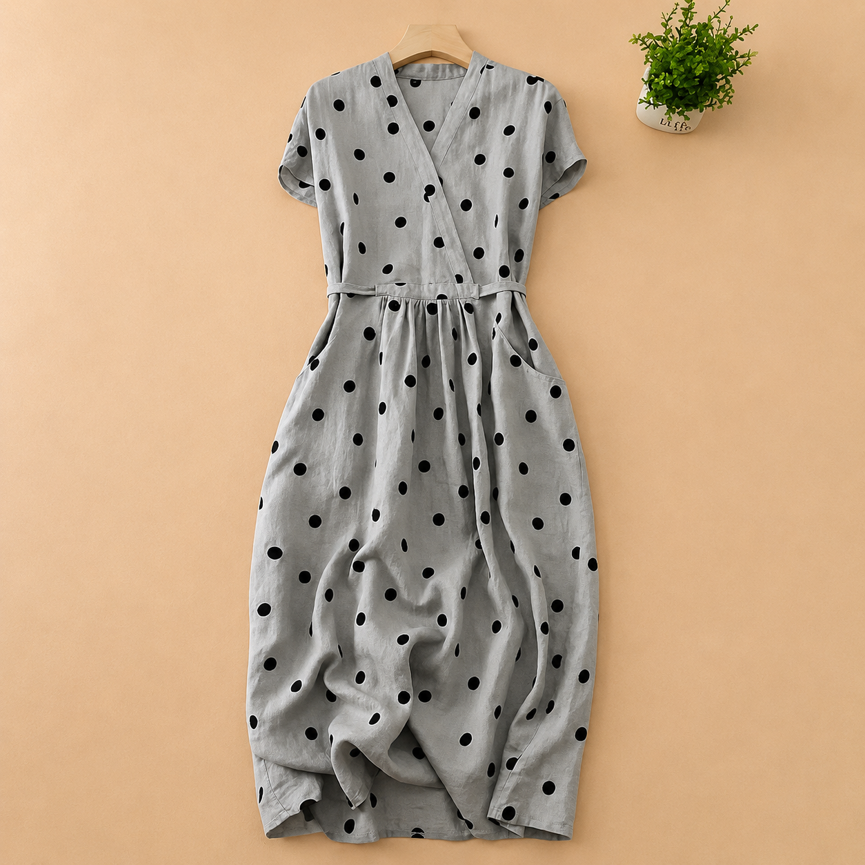 Aveline Polka Dot Midi Dress