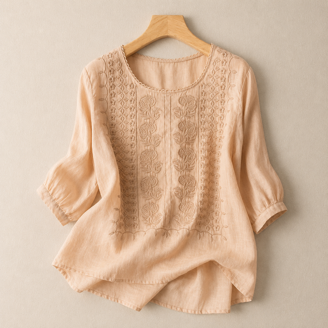 Aveline Embroidered Cotton Blouse