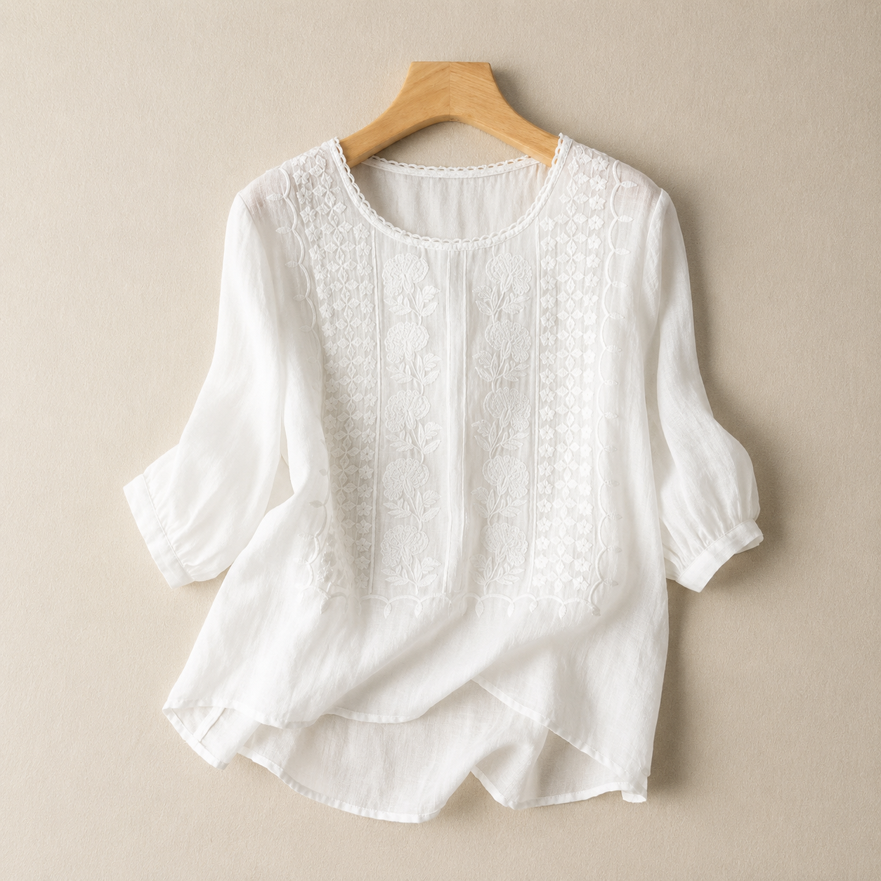 Aveline Embroidered Cotton Blouse