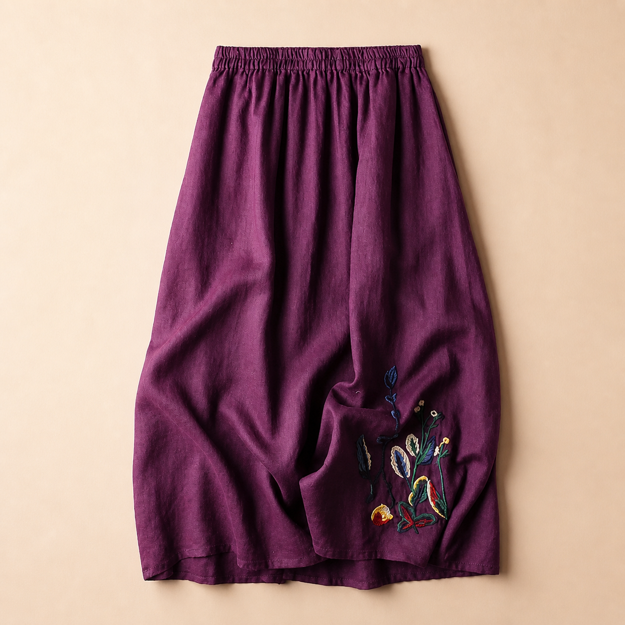 Soleia Linen Midi Skirt