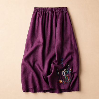 Soleia Linen Midi Skirt