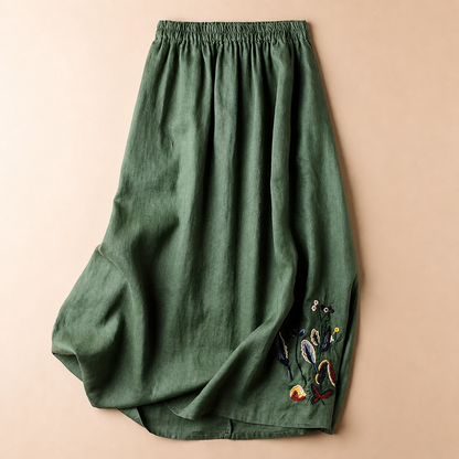 Soleia Linen Midi Skirt