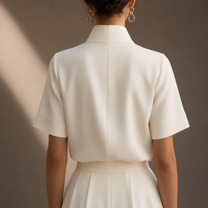 Amelie High Neck Blouse