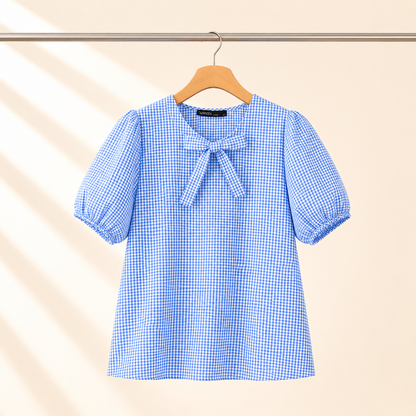 Clara Bow Gingham Blouse