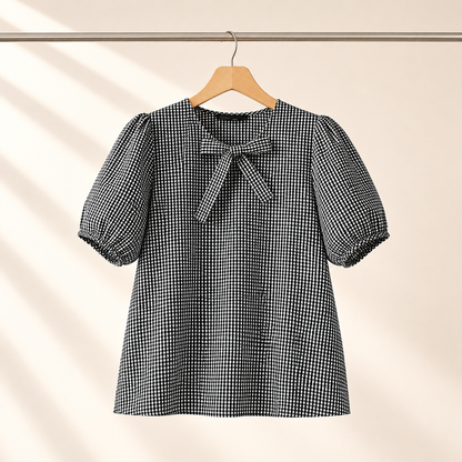Clara Bow Gingham Blouse
