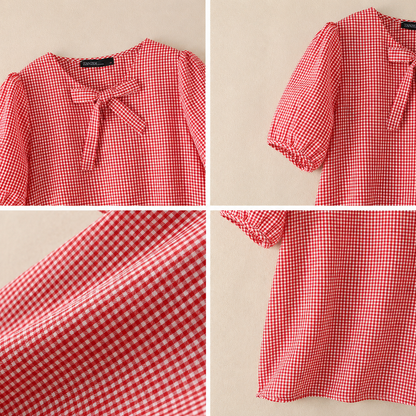 Clara Bow Gingham Blouse
