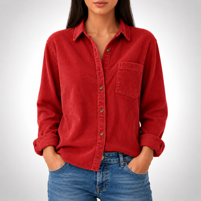 Ava Long Sleeve Corduroy Shirt