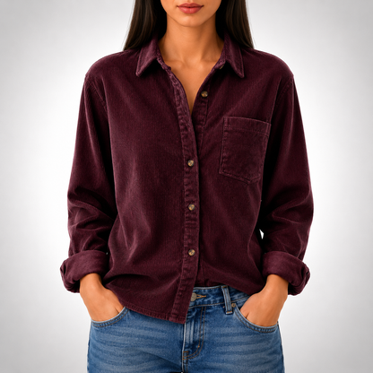 Ava Long Sleeve Corduroy Shirt
