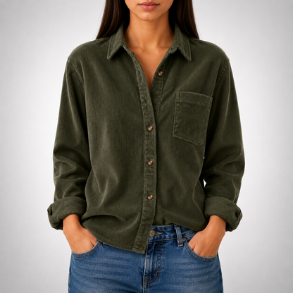 Ava Long Sleeve Corduroy Shirt