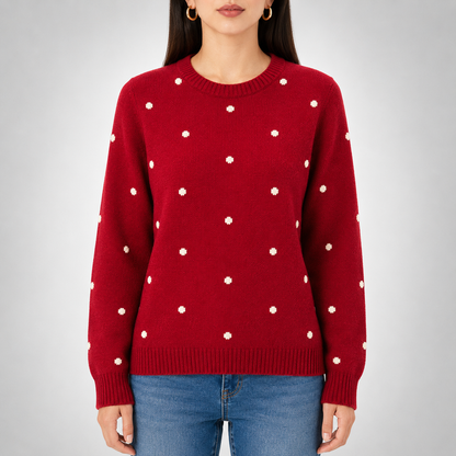 Elle Polka Dot Knit Sweater