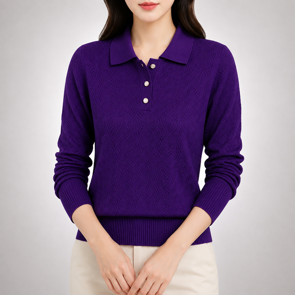 Lila Knit Polo Sweater