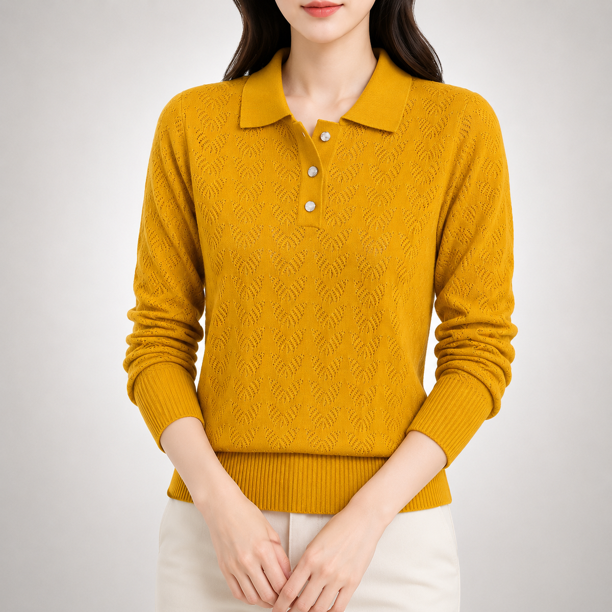 Lila Knit Polo Sweater