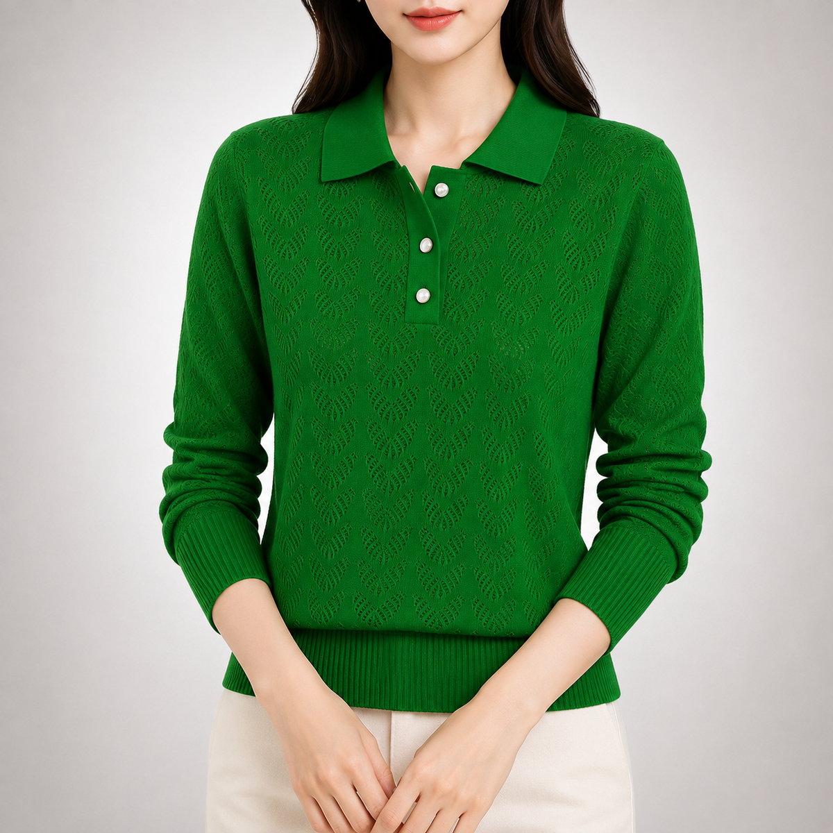 Lila Knit Polo Sweater