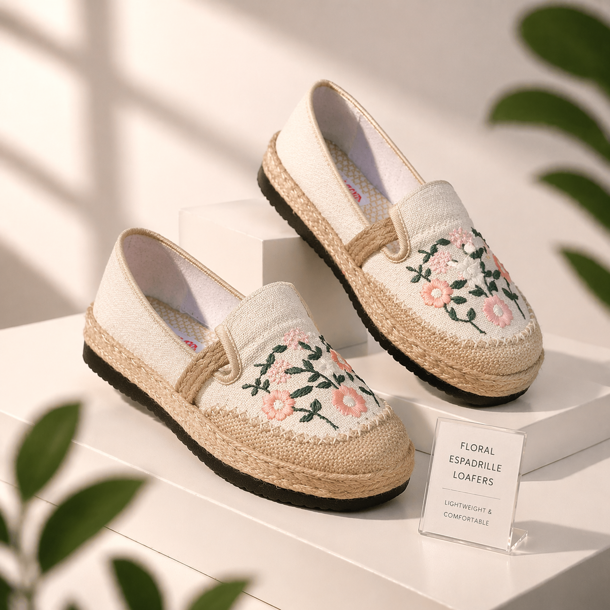 Floral Espadrille Loafers