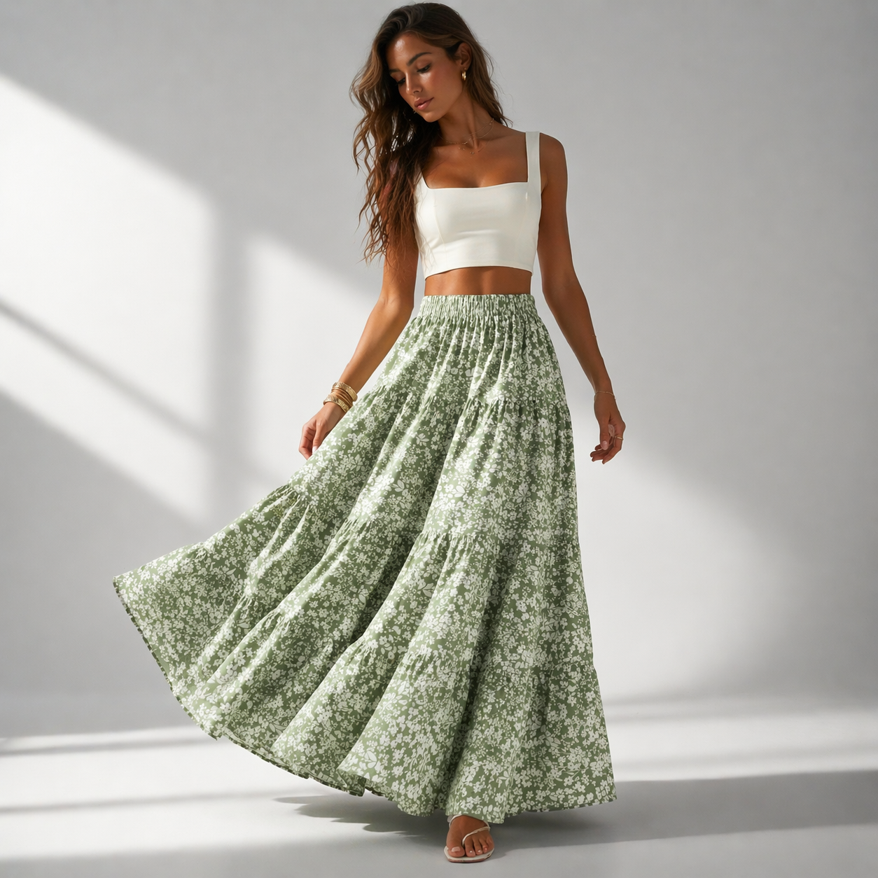 Marie Floral Wide Leg High Waist Pants