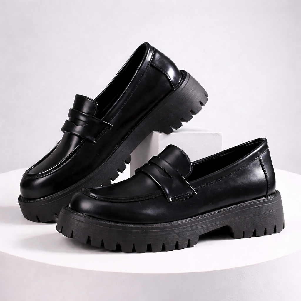 Madeline Platform Leather Loafers
