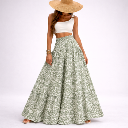 Marie Floral Wide Leg High Waist Pants