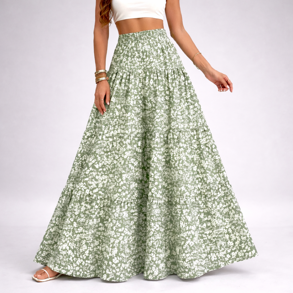 Marie Floral Wide Leg High Waist Pants