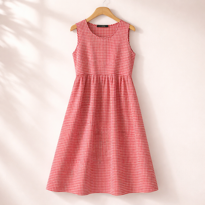 Isabel Gingham Midi Summer Dress