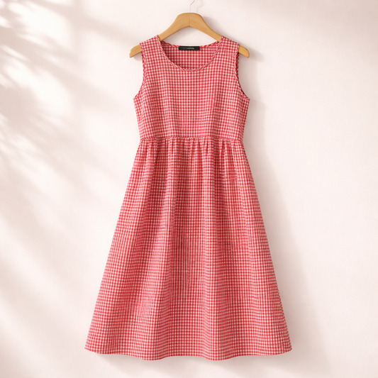 Isabel Gingham Midi Summer Dress