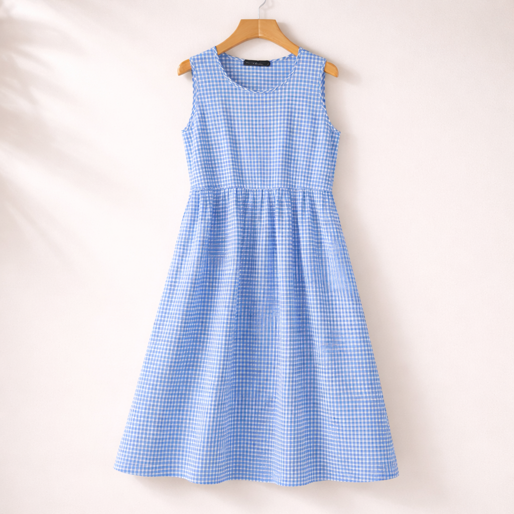 Isabel Gingham Midi Summer Dress