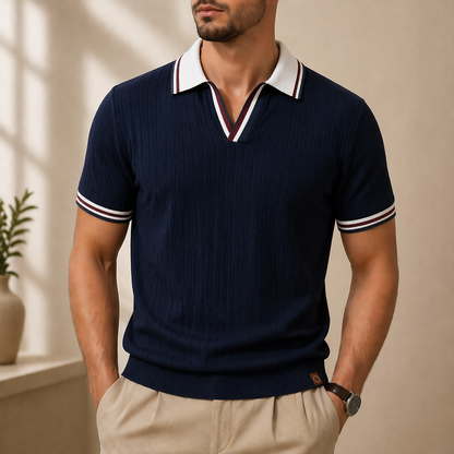 Harrington Knit Polo Shirt