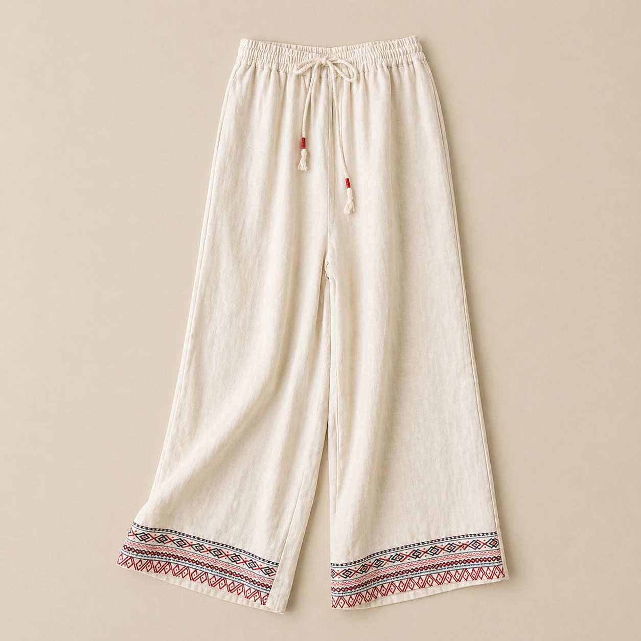 Mirelle Cotton Linen Wide-Leg Pants