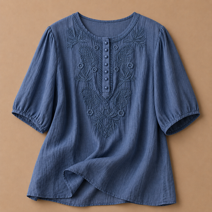 Verena Cotton Linen Blouse