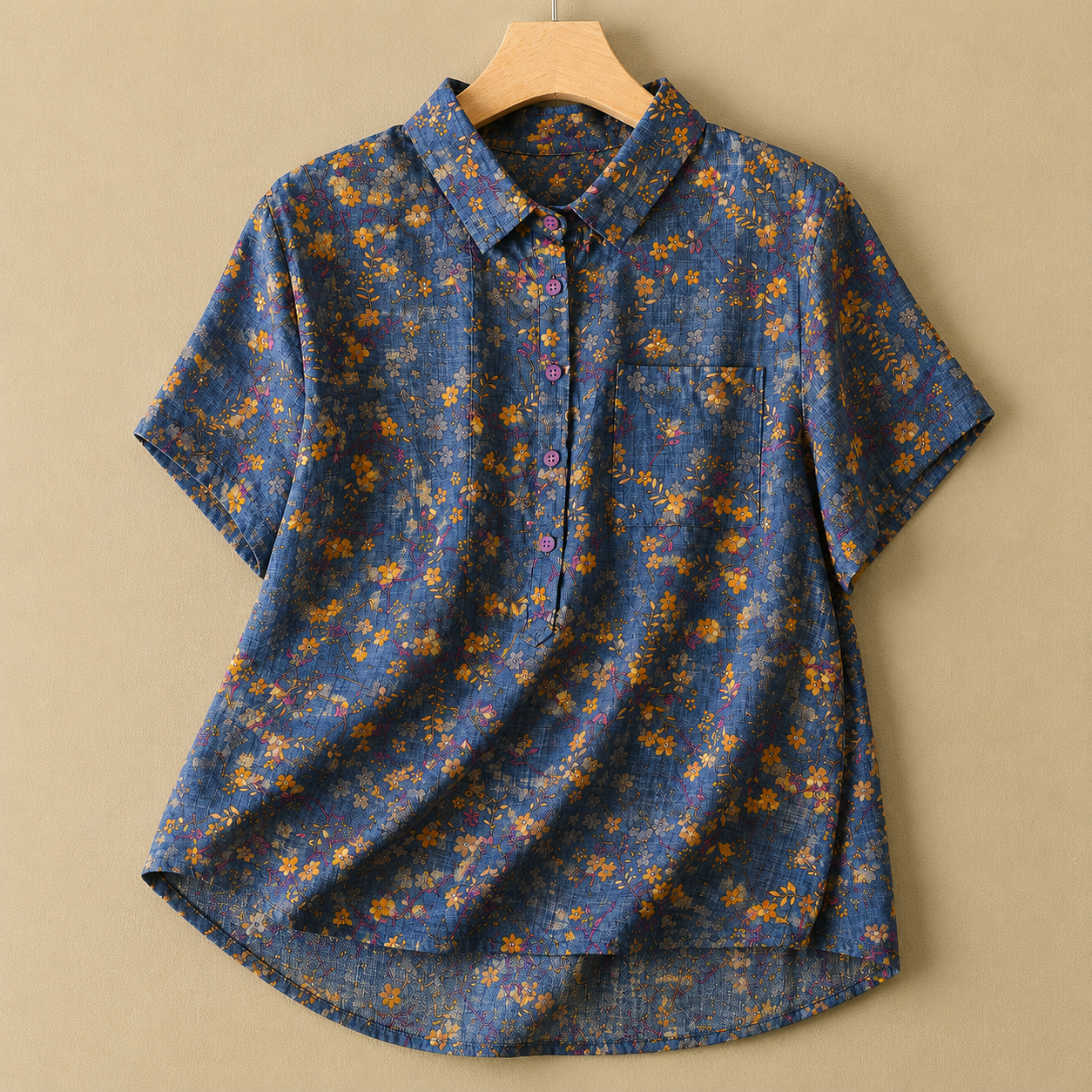Colette Cotton Linen Blouse