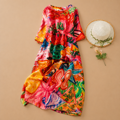 Marais Cotton Linen Maxi Dress