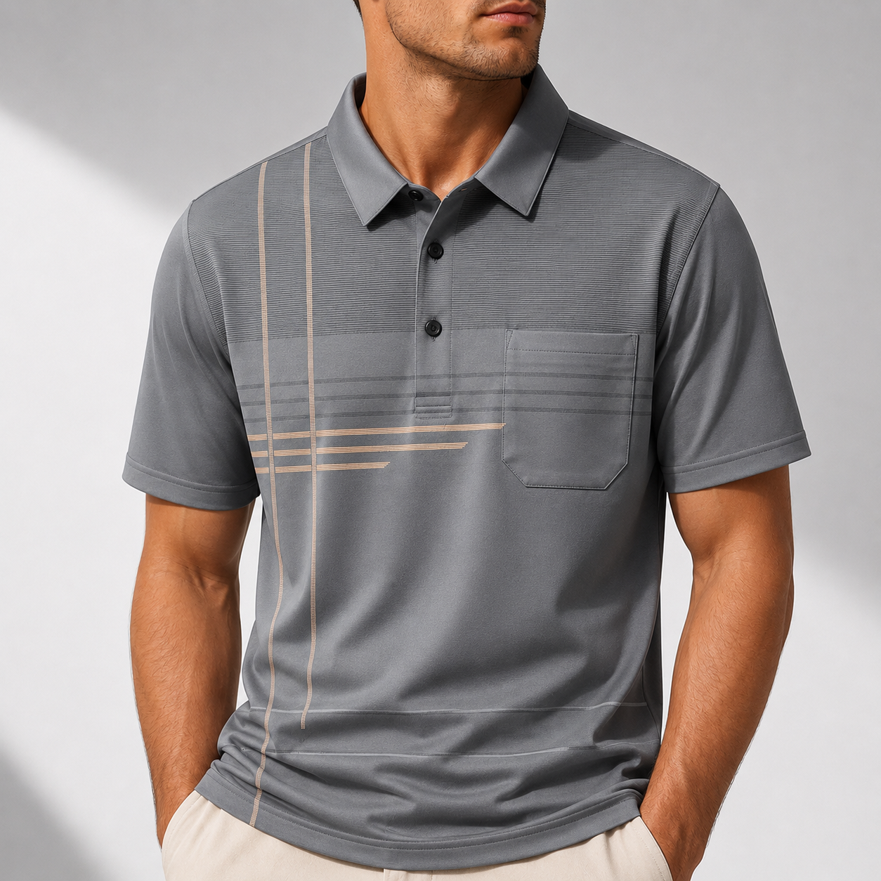 Alden Striped Performance Polo