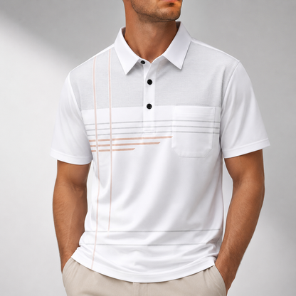 Alden Striped Performance Polo