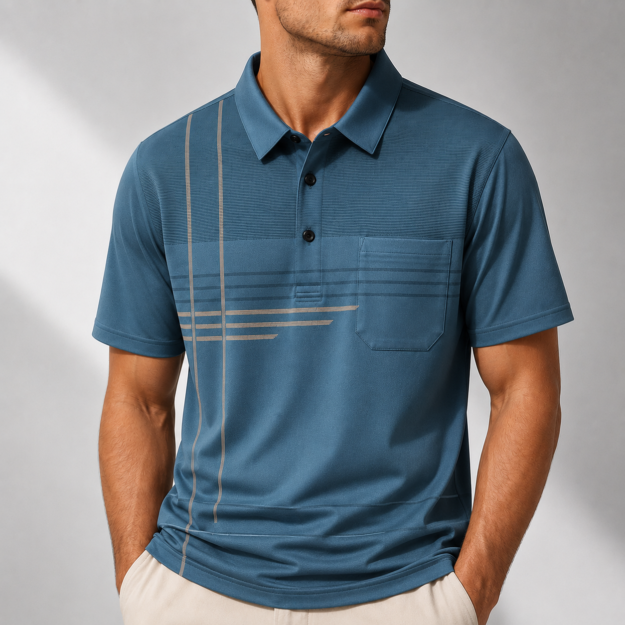 Alden Striped Performance Polo