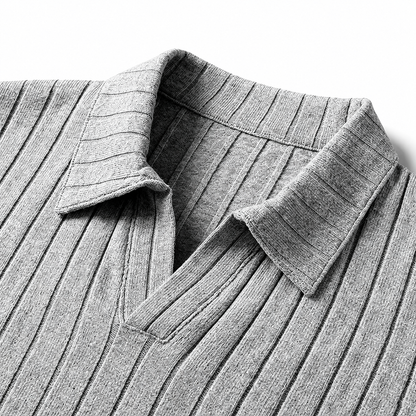 Arden Ribbed Knit Polo Shirt