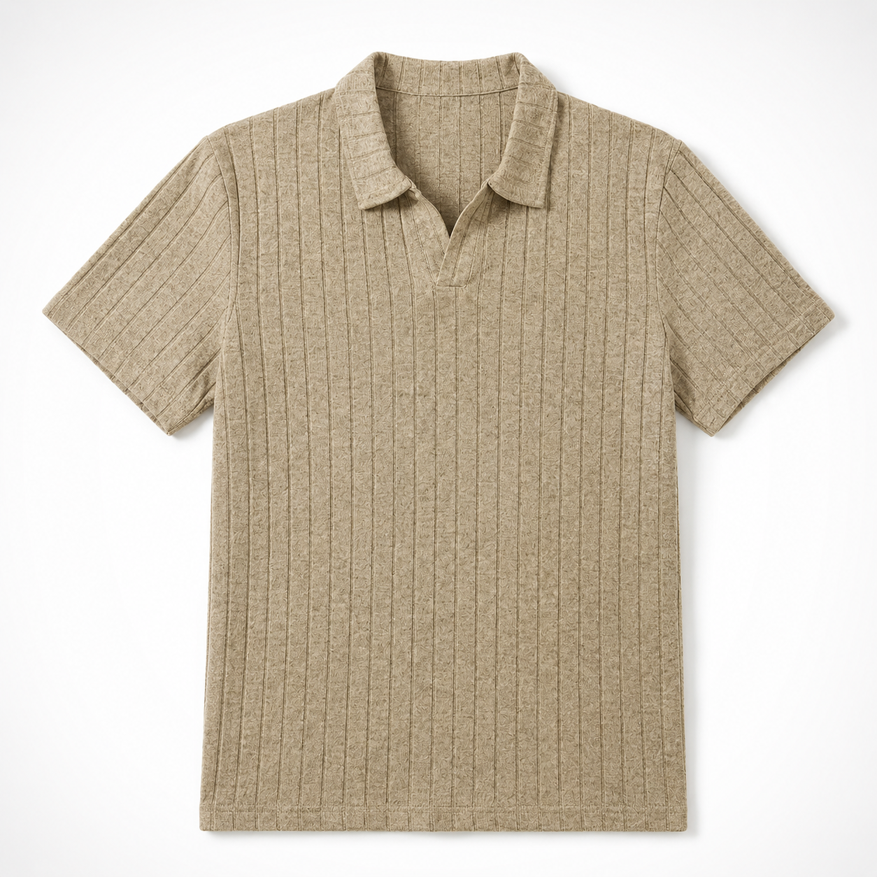 Arden Ribbed Knit Polo Shirt