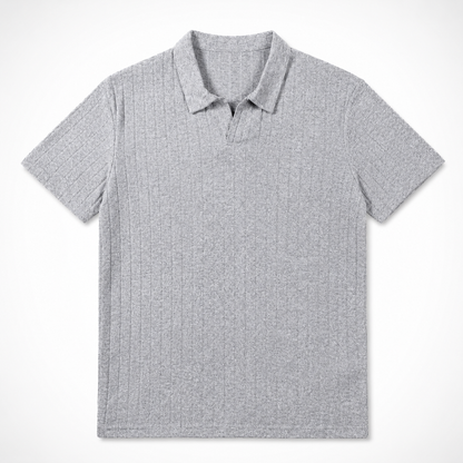 Arden Ribbed Knit Polo Shirt