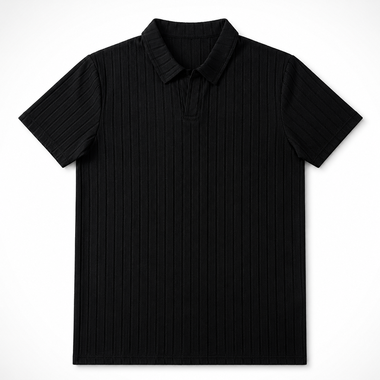 Arden Ribbed Knit Polo Shirt