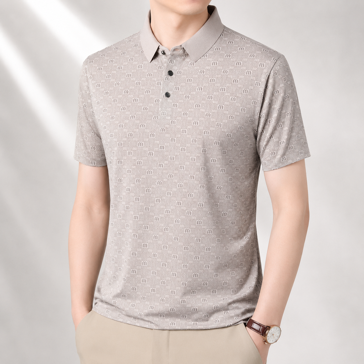 Preston Geometric Polo Shirt