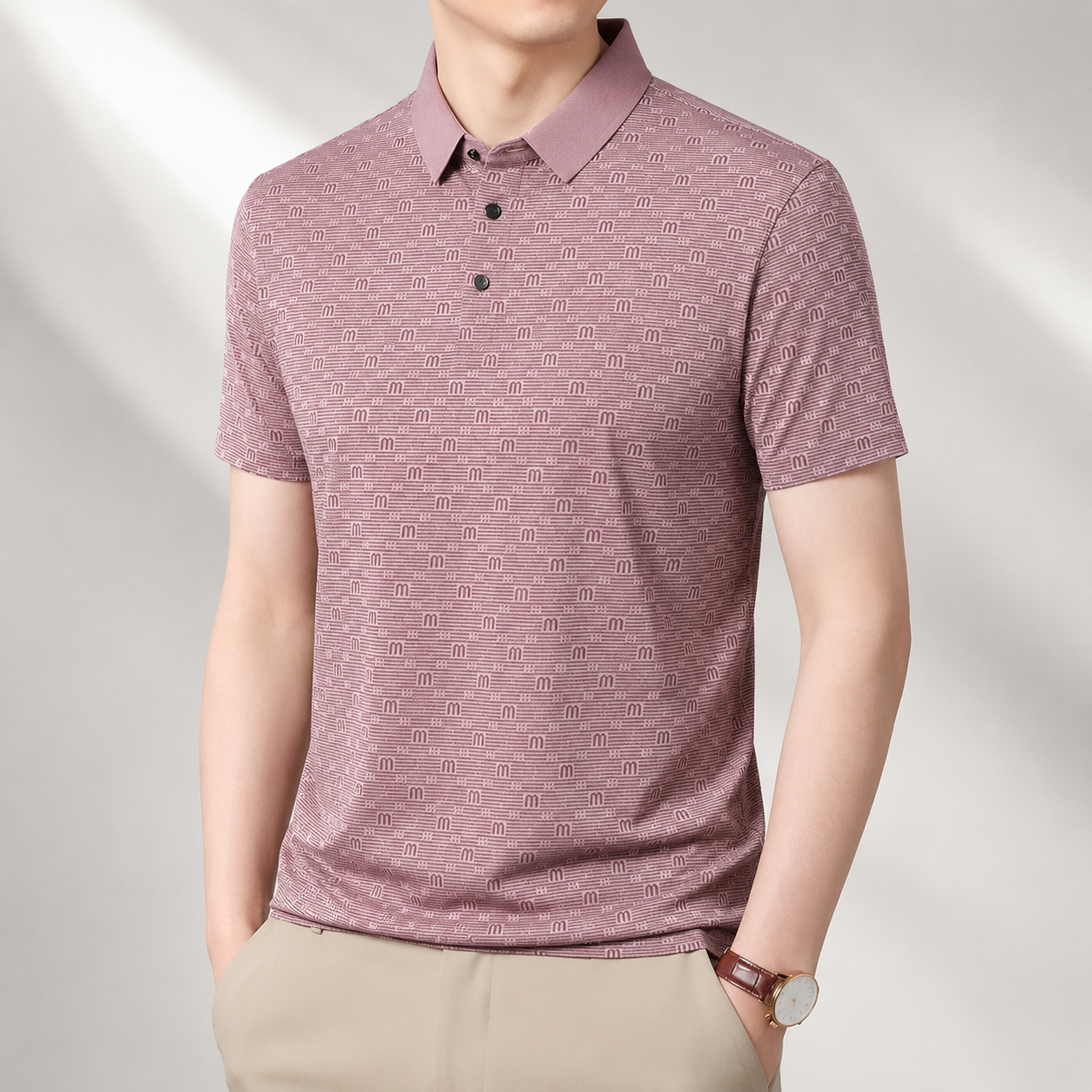 Preston Geometric Polo Shirt