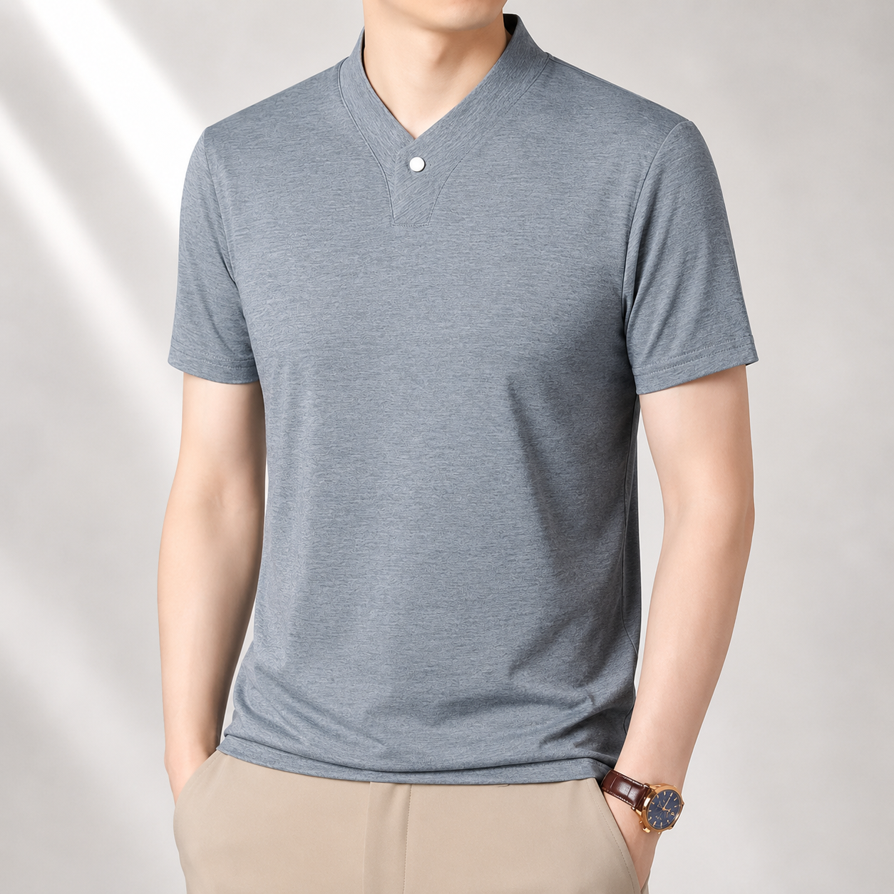 Alden One-Button V-Neck Tee