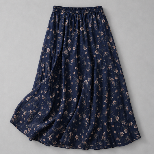 Dahlia Cotton Linen Maxi Skirt