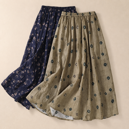 Dahlia Cotton Linen Maxi Skirt