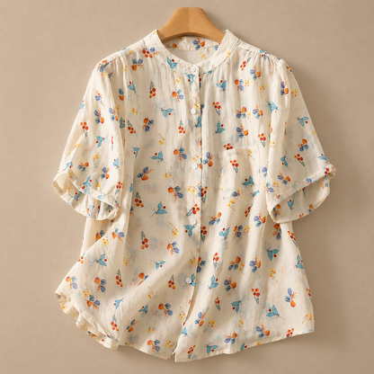Roselle Cotton Linen Blouse