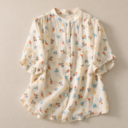 Roselle Cotton Linen Blouse
