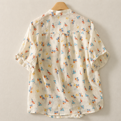 Roselle Cotton Linen Blouse